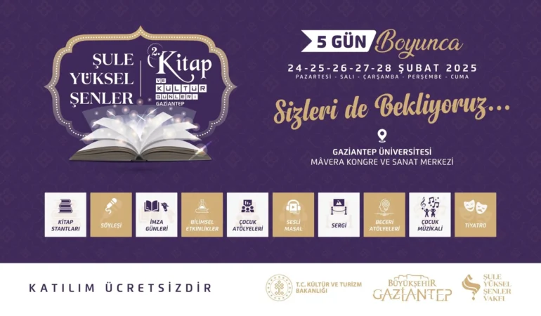ŞULE YÜKSEL ŞENLER 2’NCİ KİTAP VE KÜLTÜR GÜNLERİ BAŞLIYOR