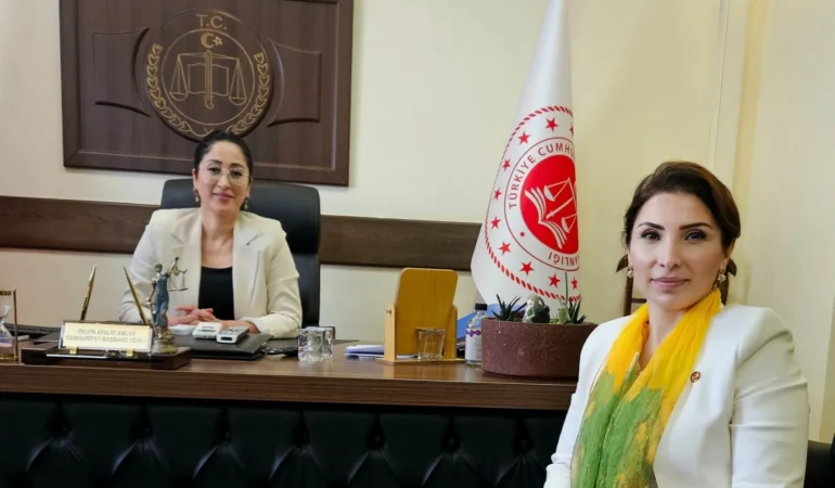 GGC Başkanı Meral Ay Gaziantep’in İlk Kadın Cumhuriyet Başsavcı Vekili Dilvin Atalay Aslan’I Ziyaret Etti