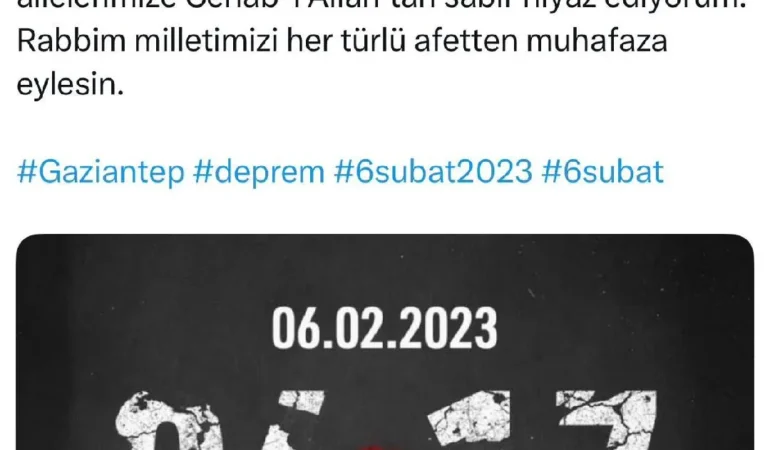 Milletvekili Çelikaslan’dan 6 Şubat Depremi Mesajı